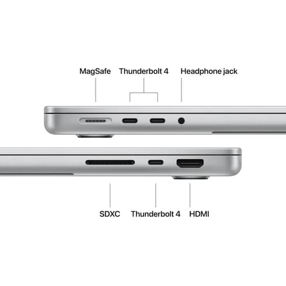 Apple MacBook Pro 14" M5 Chip QHD+ (Apple M5 10 Cores/16GB/1TB SSD/10 Cores GPU/macOS) Silver image 6
