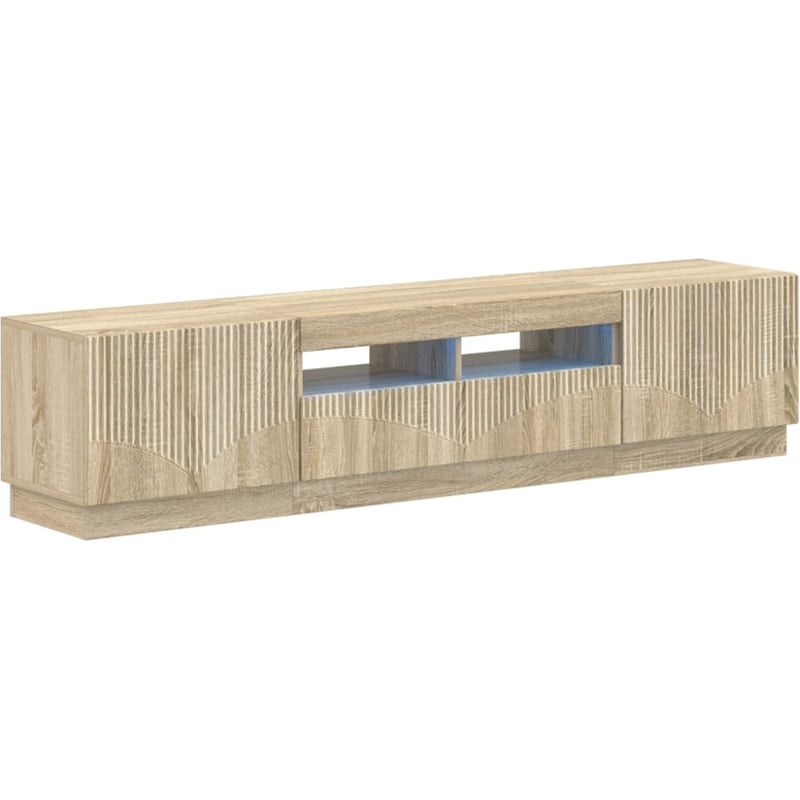Έπιπλο Τηλεόρασης VidaXL HOORN με LED 3 τμχ 179 x 35 x 40 cm - Sonoma Δρυς
