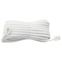 Καλώδιο EDM Spain Flat RJ11 6P4C 15m Λευκό