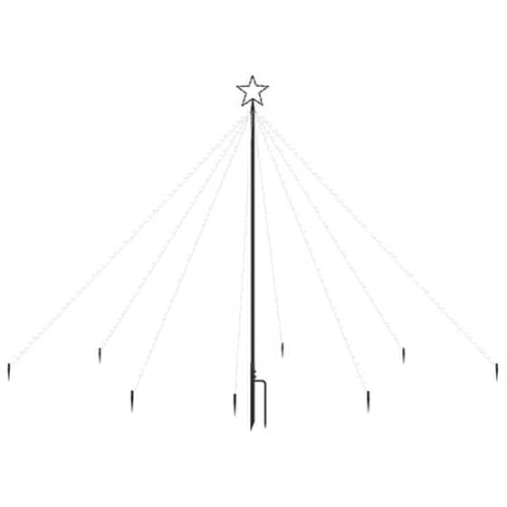 Χριστουγεννιάτικο Δέντρο VidaXL από Φωτάκια 400 Led 2.50m - Μαύρο/Θερμό Λευκό image 2