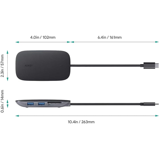 Docking Station Aukey CB-C68 7-Port USB 3.0 συμβατό με USB-C image 4