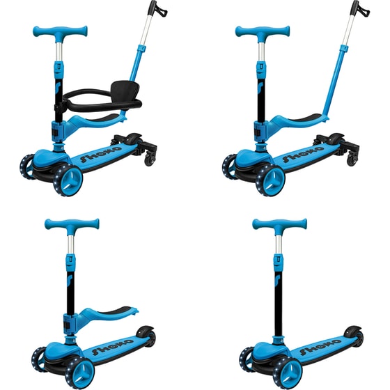 Παιδικό Πατίνι Shoko Prime 4 In 1 Plus για 12+ Μηνών - Μπλε image 2