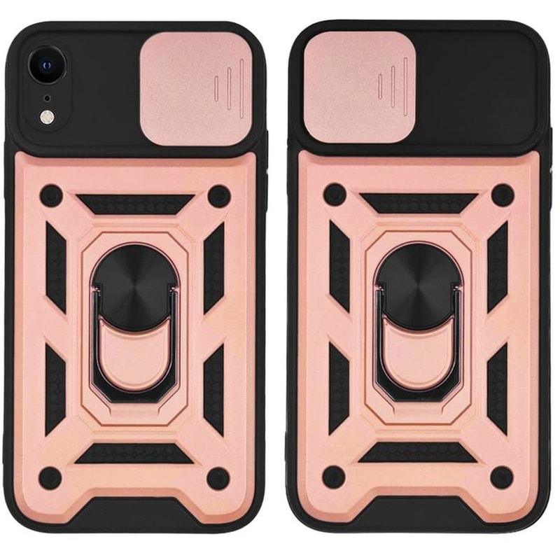 Θήκη Apple iPhone XR - Sonique Ring Armor Campro - Ροζ Χρυσό SONIQUE