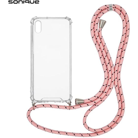 Θήκη Apple iPhone XS Max - Sonique με Κορδόνι Armor Clear - Ροζ image 0