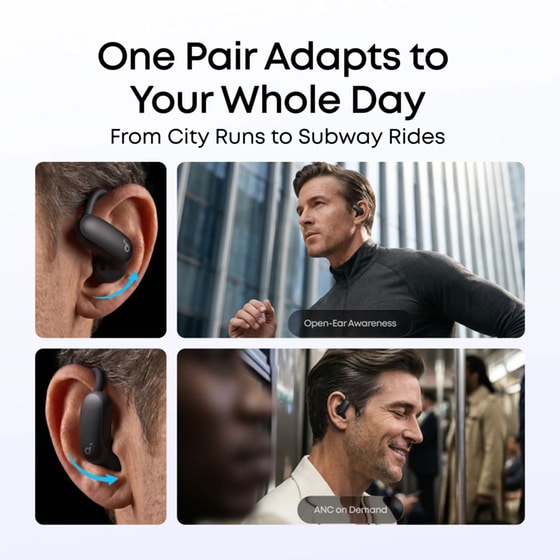 Ακουστικά Bluetooth Soundcore AeroFit 2 Pro - Matte Black image 2