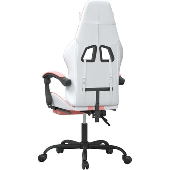 Καρέκλα Gaming VIDAXL 3143839 με Υποπόδιο από Τεχνητό Δέρμα - Λευκό image 3
