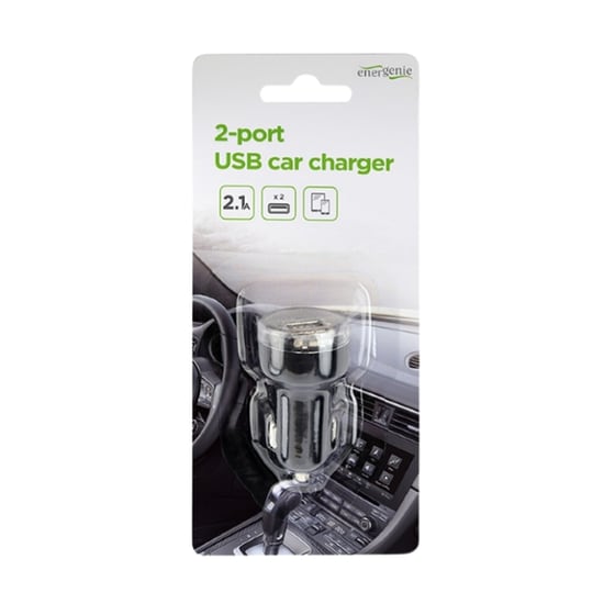 Φορτιστής Αυτοκινήτου Energenie EG-U2C2A - Μαύρο image 1