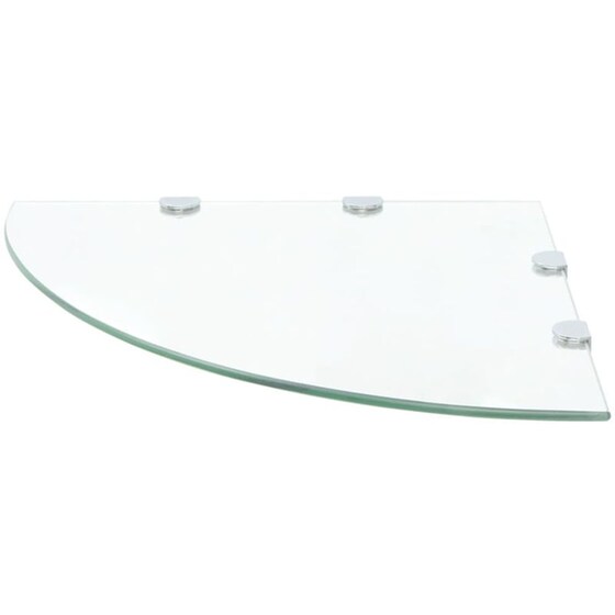 Ράφια Τοίχου VidaXL Γωνιακά από Γυαλί 45x0.8x45 cm 2 Τμχ - Διάφανο image 2