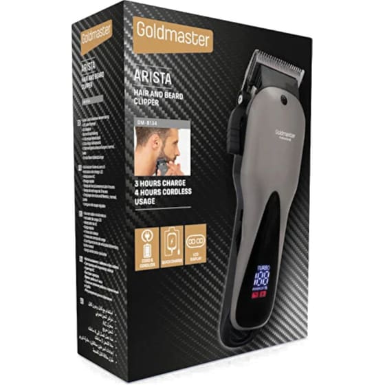 GOLDMASTER GM-8134 Arista Κουρευτική Μηχανή Επαναφορτιζόμενη Ανθρακί image 6