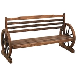 Παγκάκι Κήπου VidaXL από Μασίφ Ξύλο Ελάτης 142x61x78 cm - Καφέ