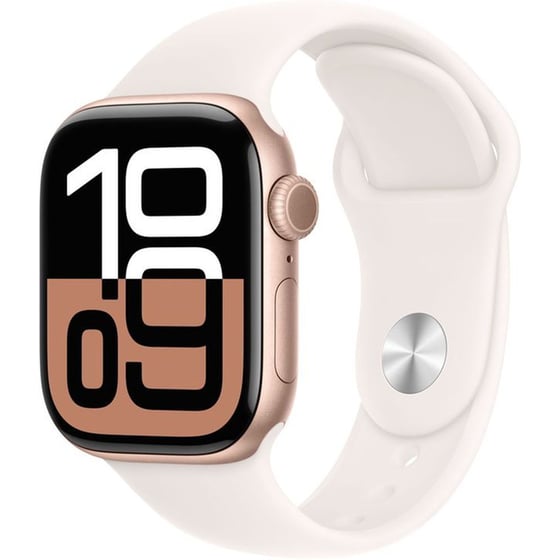 Apple Watch Series 10 GPS 42mm Rose Gold Aluminium Case with Light Blush Sport Band - M/L image 0