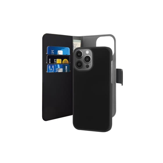 Θήκη Apple iPhone 13 Pro - Puro Wallet Detachable 2 In 1 - Black image 1