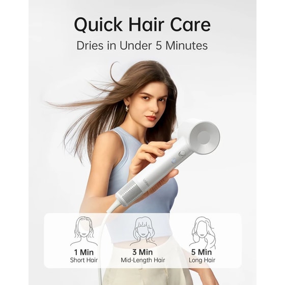 LAIFEN SE LITE Σεσουάρ Μαλλιών 1400 W Λευκό image 4