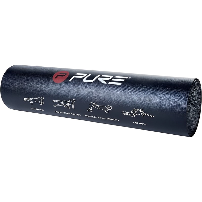 PURE2IMPROVE Foam Roller Pure2Improve από Αφρώδες Υλικό 60x15 cm - Μαύρο