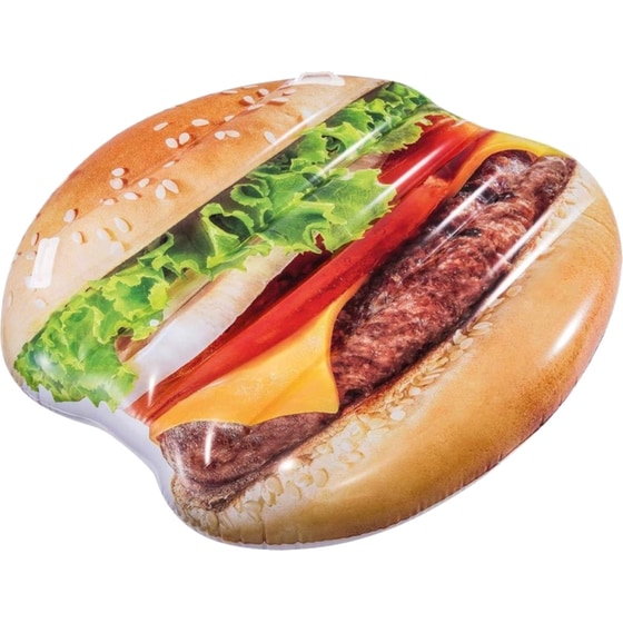 Φουσκωτό Στρώμα Θαλάσσης Intex Hamburger 58780 145x142cm - Πολύχρωμο image 1