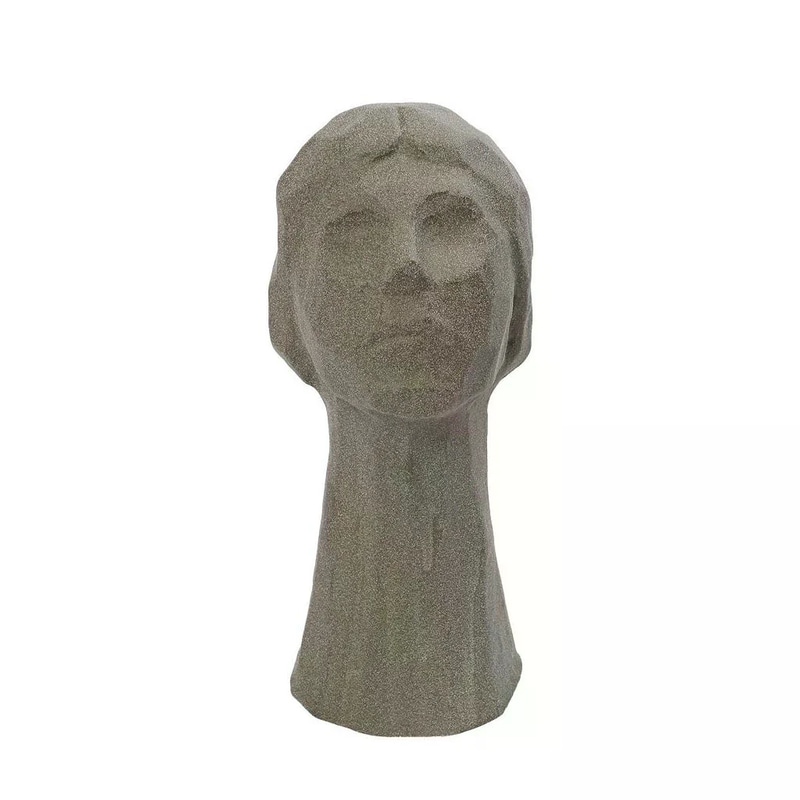Διακοσμητική Φιγούρα Κεφάλι Espiel Kla338k1 Κεραμική 12.5x10.7x25.5 cm - Χακί