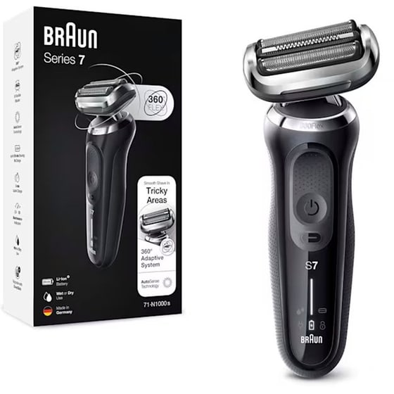 BRAUN 71-N1000s SERIES 7 Ξυριστική Μηχανή Επαναφορτιζόμενη Μαύρο image 2