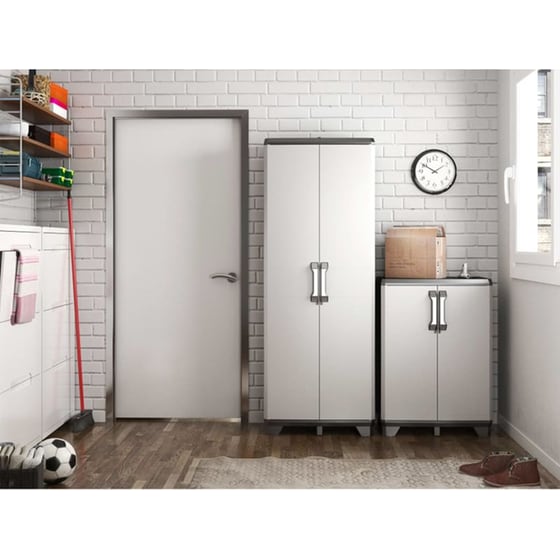 Ντουλάπα Keter Gear Δίφυλλη Πλαστική 68x39x182 cm - Γκρι/Μαύρη image 7