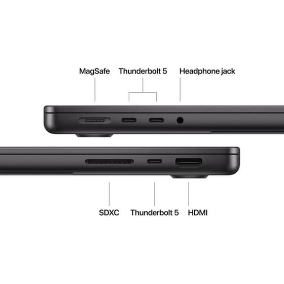 Apple MacBook Pro 14" M4 Pro Chip QHD+ (Apple M4 Pro 12 Cores/24GB/512GB SSD/16 Cores GPU/macOS) Space Black image 6