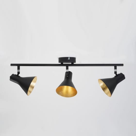 Σποτ Τρίφωτο Reality Lighting Nina Black image 1