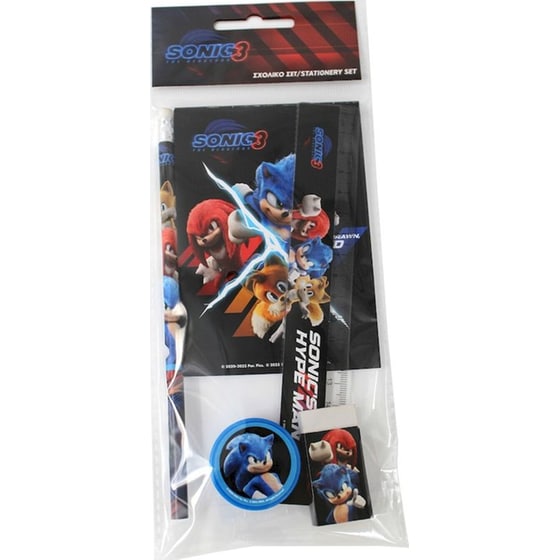 Σχολικό Σετ Γραφής με Σημειωματάριο Gim Sonic the Hedgehog 3 image 2