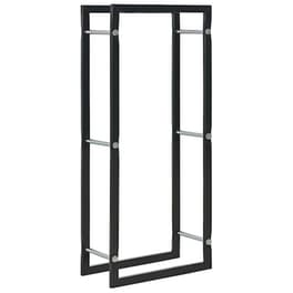 Vidaxl Ράφι Καυσόξυλων Μαύρο 44 X 20 X 100 Εκ. Ατσάλινο