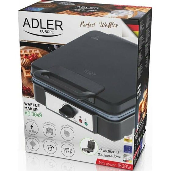 ADLER AD 3049 4 Θέσεων 1800 W Μαύρο Βαφλιέρα image 5