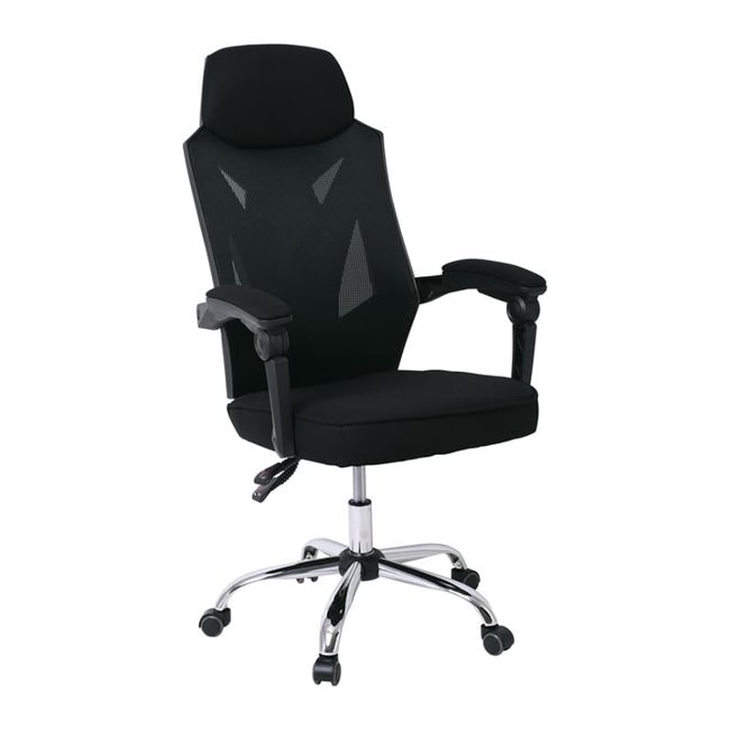 WOODWELL Καρέκλα Γραφείου Woodwell BF9450 από Τεχνητό Δέρμα - Μαύρη