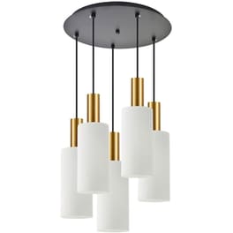 Φωτιστικό Οροφής Πολύφωτο Homelighting 77-8657 Μεταλλικό/Γυάλινο - Χρυσό/Λευκό/Μαύρο