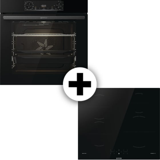 GORENJE BOS6737E06BG & GI6401BSC 77 Lt Μαύρο Eντοιχιζόμενο Σετ Φούρνος και Εστία image 0