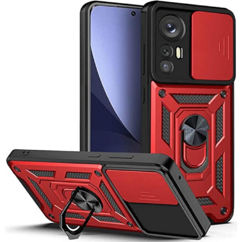 BODYCELL Θήκη Xiaomi Redmi 12/12X - Bodycell Armor Slide - Κόκκινο