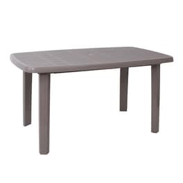 Τραπέζι Εξωτερικού Χώρου Woodwell Tortora Aπό Πλαστικό 140x80x72  cm - Μπεζ