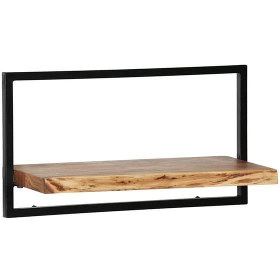 Ράφια Τοίχου VidaXL από Ξύλο 65x35x1 cm 5 Τμχ - Καφέ/Μαύρο image 4