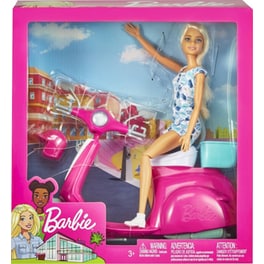 Mattel Κούκλα Barbie με Σκούτερ (GBK85)