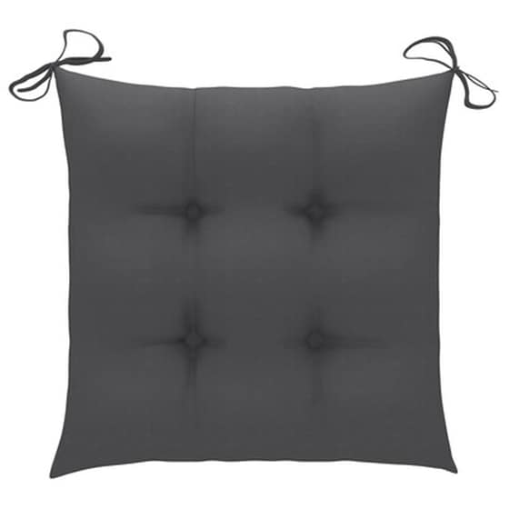 VidaXL Πολυθρόνα Κουνιστή Από Μασίφ Ξύλο Teak Με Ανθρακί Μαξιλάρι image 3