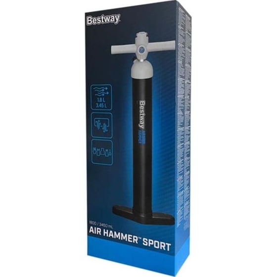 Τρόμπα Χειρός Bestway Air Hammer 62227 Υψηλής Πίεσης Με Μανόμετρο Και 5 Ακροφύσια image 1