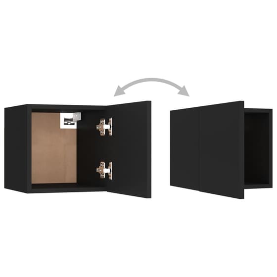 Έπιπλο Τηλεόρασης VidaXL από Μοριοσανίδα 30.5x30x30 cm - Μαύρο image 6
