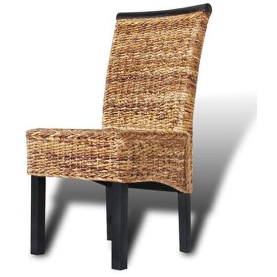 Καρέκλες Vidaxl Τραπεζαρίας  από Άμπακα/Μασίφ Ξύλο Μάνγκο 2 Τμχ - Καφέ image 3