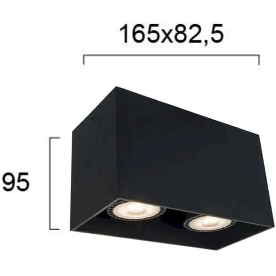 Σποτ Δίφωτο Viokef Dice 4279800 από Αλουμίνιο - Μαύρο image 1