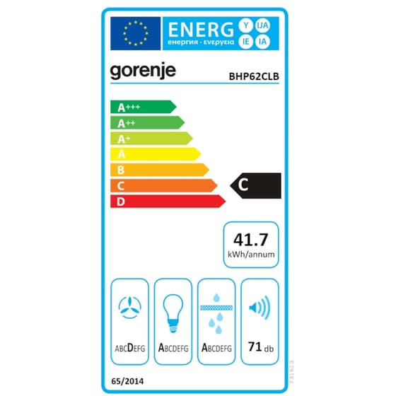 Απορροφητήρας Συρόμενος GORENJE BHP62CLB 60 cm Μαύρο image 5