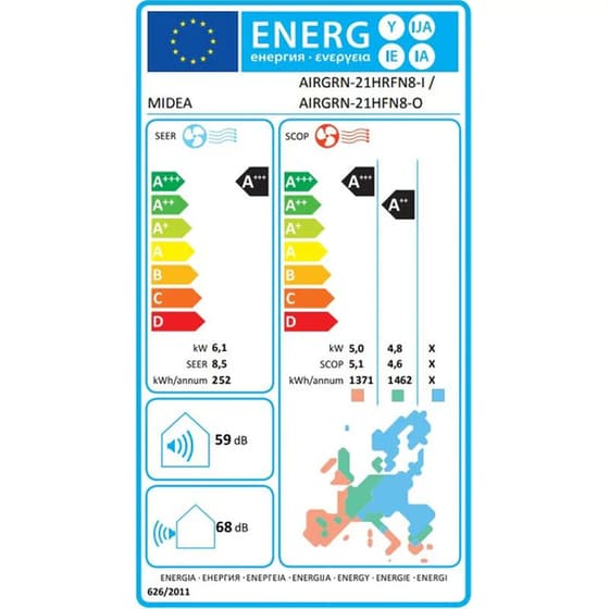 MIDEA AirGreen Κλιματιστικό Inverter 21.000 BTU A+++/A+++ με AI image 5