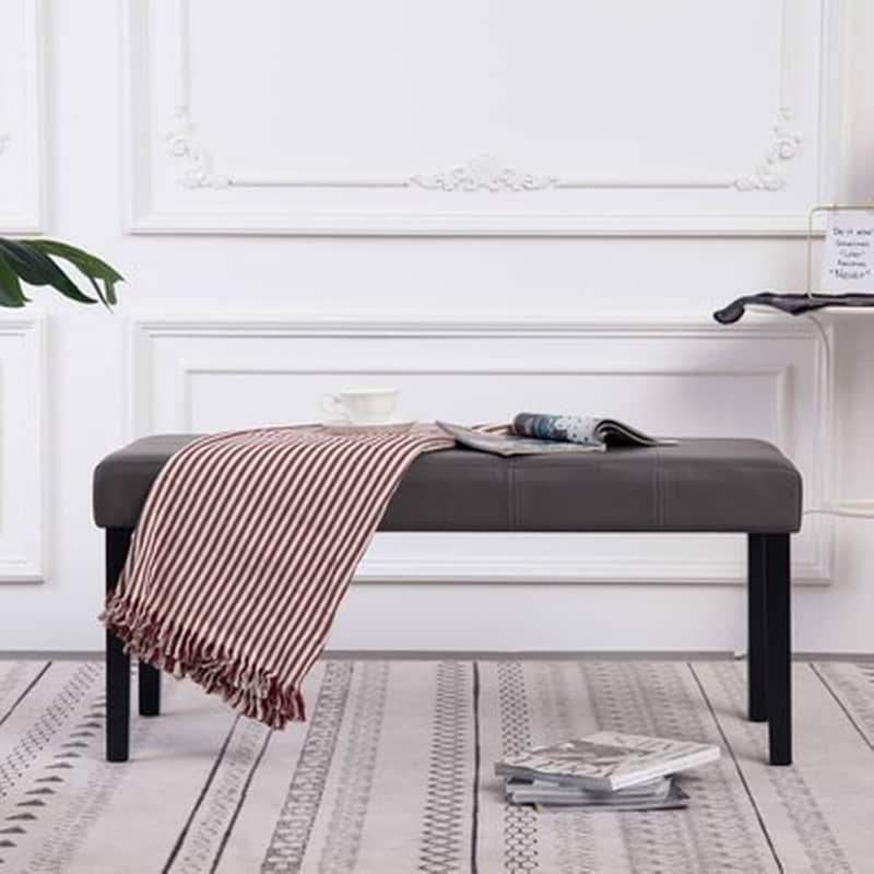 Σκαμπό Ταμπουρέ Vidaxl Από Συνθετικό Δέρμα 106 cm - Γκρι