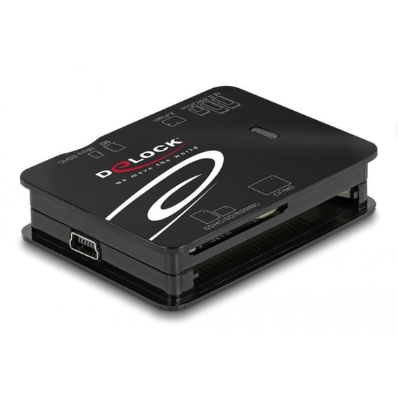 Delock Card Reader 91007 Για Micro Sd/sd/cf/ms/xd/m2, Μαύρο image 0