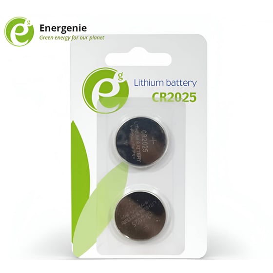 Buttoncell Μπαταρίες Λιθίου Energenie CR2025 3V 2τμχ image 0