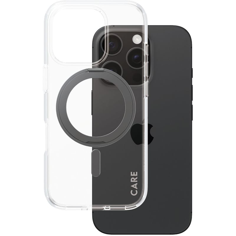 PANZERGLASS Θήκη Apple iPhone 16 Pro - PanzerGlass MagSafe Kickstand Case - Transparent with Black Stand