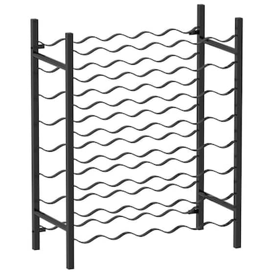 Κάβα/Ραφιέρα Κρασιών Vidaxl Από Μέταλλο Για 48 Φιάλες - Μαύρη image 1