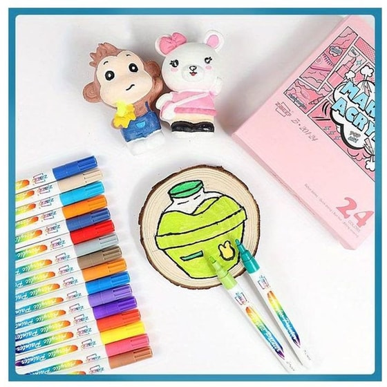 Ακρυλικοί Μαρκαδόροι Ζωγραφικής Zibeef για Ύφασμα, Μέταλλο, Γυαλί 1.5 mm (72 Τεμάχια) image 3