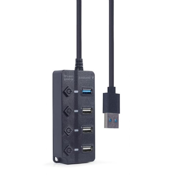 Gembird 4-port Usb Hub (1xusb3.1+3xusb2.0) With Switches image 1