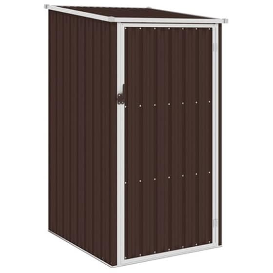Vidaxl Αποθήκη Κήπου Καφέ 87 X 98 X 159 Εκ. Από Γαλβανισμένο Ατσάλι image 1