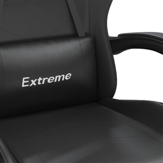 Καρέκλα Gaming VIDAXL 3143886 με Υποπόδιο από Τεχνητό Δέρμα - Μαύρο image 5